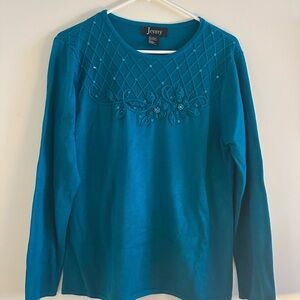 Teal Crew Neck Sweater